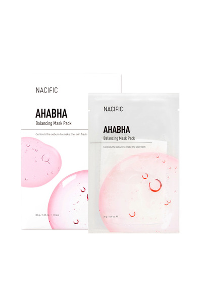 Nacific Nacific AHA BHA Balancing Exfoliating Sheet Mask Top Bottom Set , 10 ...