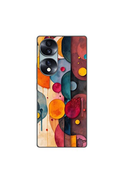 OEM Case compatible with Honor 70 Silicone Gel Tpu Pattern Abstract Shapes an...