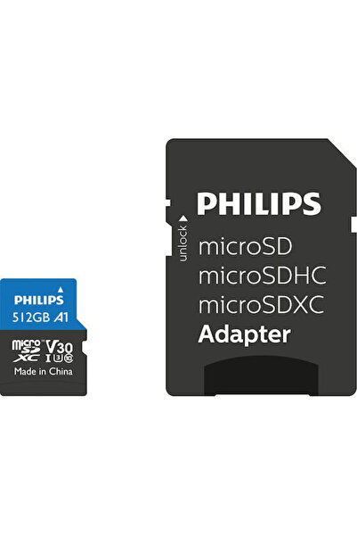 Philips Ultra Pro microSDXC 512GB U3 UHS-I Με Αντάπτορα