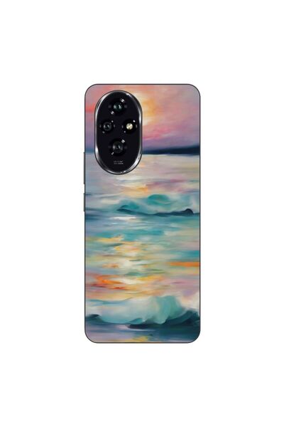 OEM Husa compatibila cu Honor 200 Silicon Gel Tpu Model Watercolor Sea View