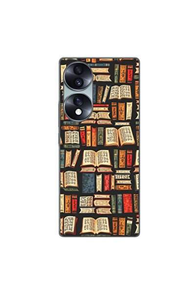 OEM Husa compatibila cu Honor 70 Silicon Gel Tpu Model Books Pattern