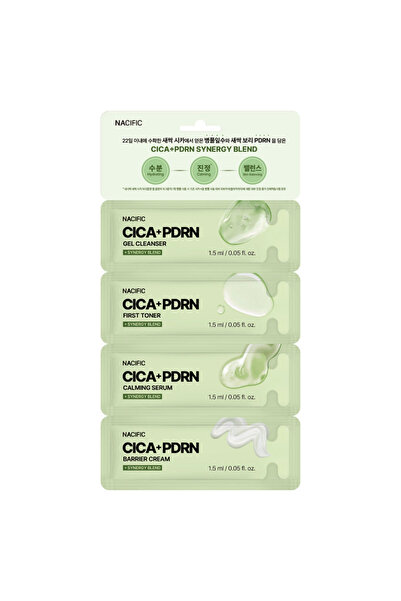 Nacific Set mini de ingrijire in 4 pasi, Cica PDRN Synergy Blend, Nacific, 4 ...