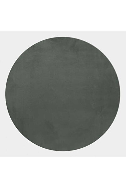 AYYILDIZ Covor din pluș, Pouffy Rotund, 120 x 120 cm, Verde, Poliester, Oeko ...
