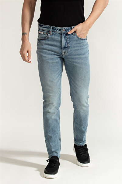 Calvin Klein Slim Taper Dispatcher Jean Erkek Jean Pantolon Mavi