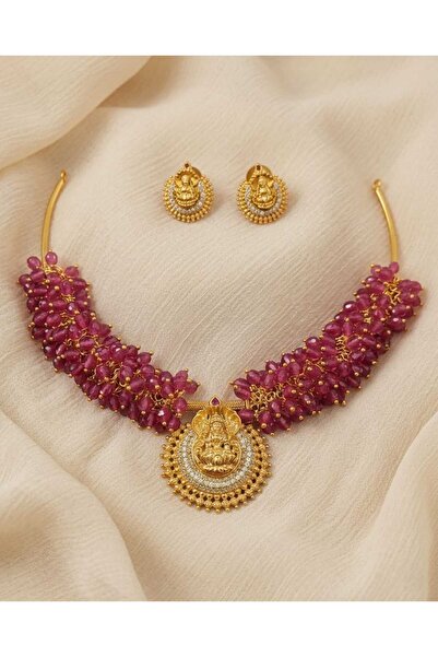 Generic Traditional Lakshmi Hasli Jewellery Set