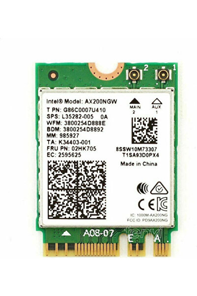 Intel Κάρτα Wi-Fi 6 M.2 (1000Mbps) PCI-e Κωδικός: AX200.NGWG.NV