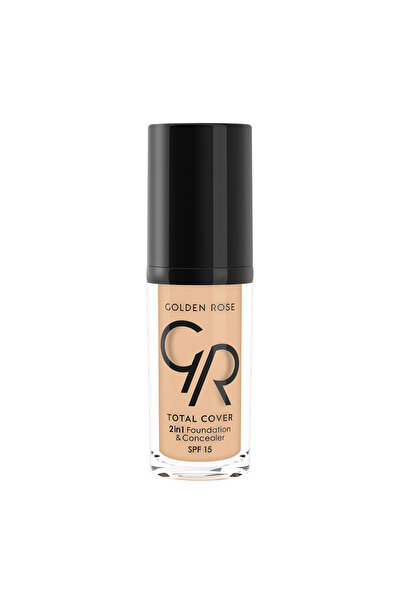 Golden Rose TOTAL COVER 2IN1 FOUNDATION AND CONCEALER SPF15 2 IVORY 30ML