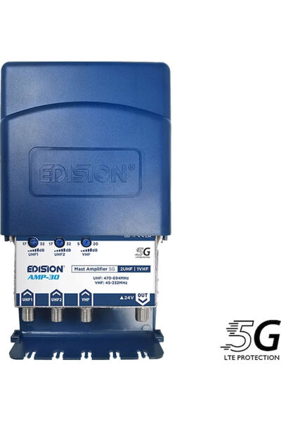 Edision Amp-30 Ενισχυτής Κεραίας Δορυφορικής Λήψης 17-32DB