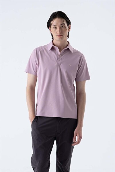 Isaora Comfort Pique Polo Erkek Polo Yaka T-Shirt Lila