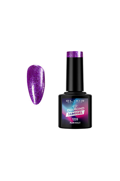 Elixir DIAMOND SEMI GEL (ΗΜΙΜΟΝΙΜΟ BΕΡΝΙΚΙ) - 1228 (PLUM VIOLET) 8ML