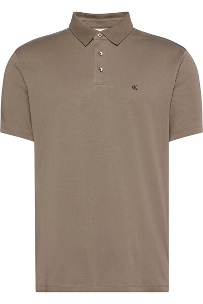 Calvin Klein Ss Supima Chest Emb Erkek Polo Yaka T-Shirt Gri