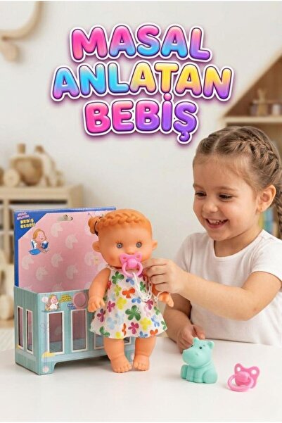 Tıfıl Toys Etkileşimli Akıllı Masal Anlatan Ağlayan Emzikli Eğitici Pilli Oyu...
