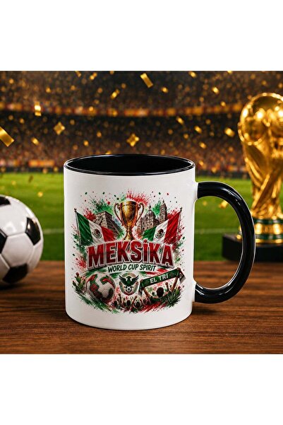 Bk Gift كأس أسود بتصميم كأس العالم لكرة القدم بتصميم مشجعي المكسيك