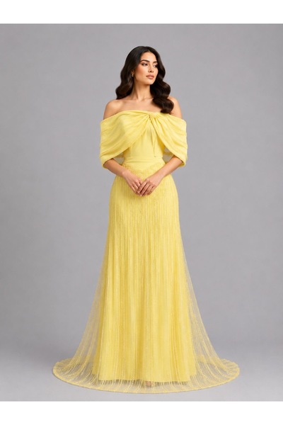 Diva style فستان سهره اصفر باربي