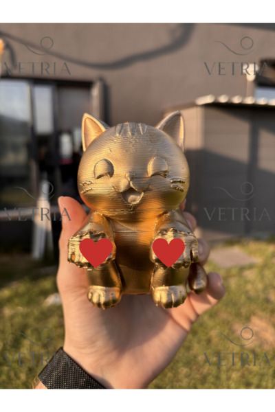 vetria N*h Çeken Kedi Biblosu – Komik Masaüstü Dekoratif Kedi Heykeli PLA 3D ...