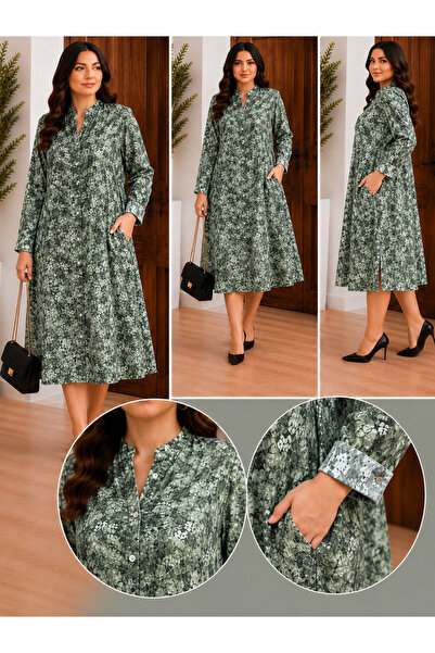 MENSAR OTANTİK Doyma Viscose Shirt Dress Height 125 cm Chest 135 cm Waist 150 cm