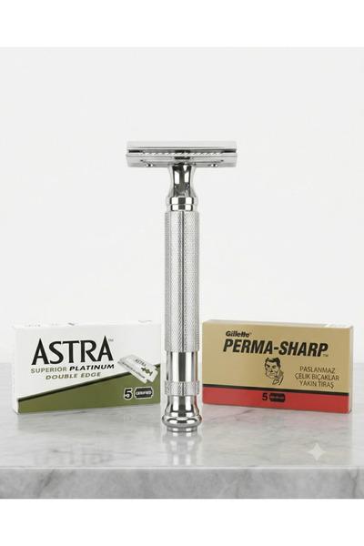 Pearl Shaving L-55 Chrome-Plated Classic Razor Suitable for Everyday Shaving ...