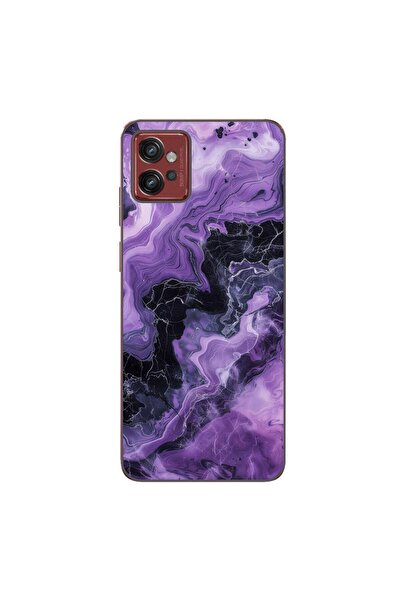 OEM Husa compatibila cu Motorola Moto G32 Silicon Gel Tpu Model Abstract Purp...