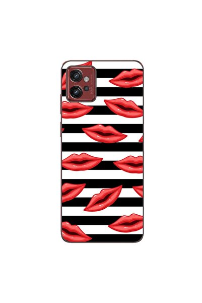 OEM Husa compatibila cu Motorola Moto G32 Silicon Gel Tpu Model Striped Kisses