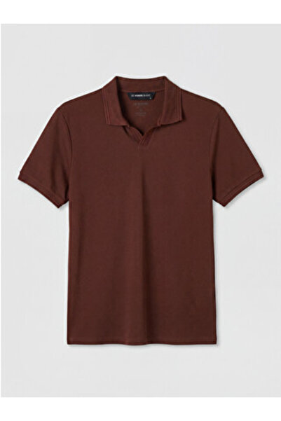 LC Waikiki New Season Brown Polo Collar Men's T-Shirt