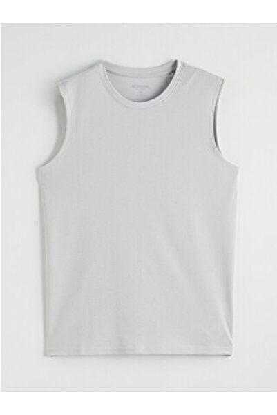 LC Waikiki New Season Gray Crew Neck Men's Sleeveless T-Shirt
