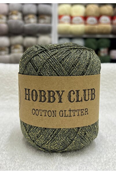 hobby club COTTON GLITTER BANDANA Simli Pamuklu El Örgü İpliği 100 Gr RENK : ...