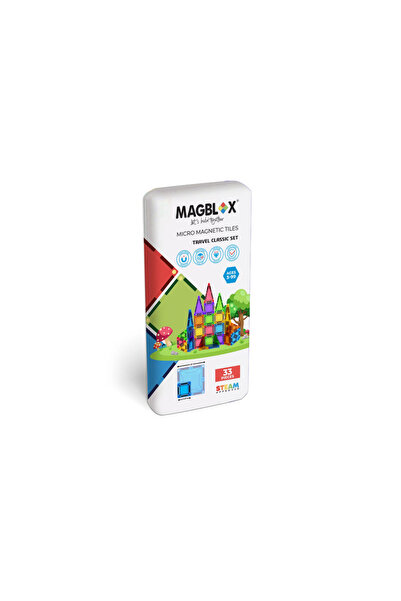 Magblox ®   Mikro cestovní sada 33 dílů – STEAM přenosné magnetické tabule | ...