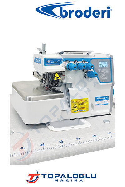 Broderi BD-747D 4 ip Mekanik Kafadan Motorlu Sessiz Overlok Makinası (UZUN MA...