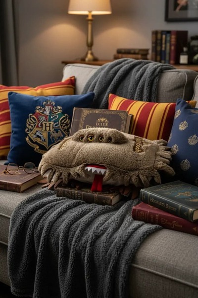 Harry Potter Lisanslı Canavarlar Kitabı Peluş Yastık 40 Cm – Dekoratif Koleks...