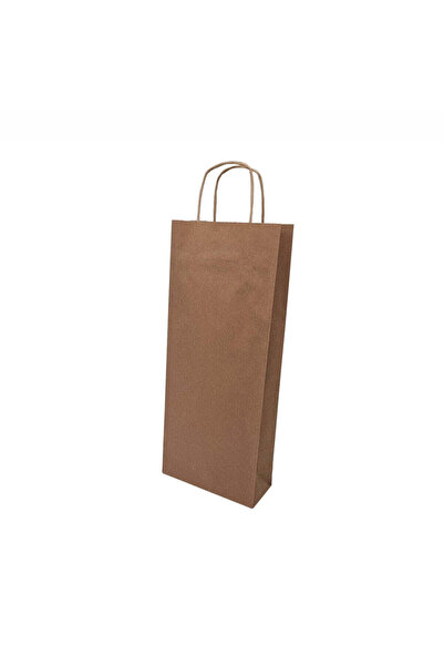 Papette Top Bottom Set of 500 Kraft Paper Bottle Bags Natur, Twisted Paper Ha...