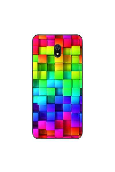 OEM Husa compatibila cu Xiaomi Redmi 8A Silicon Gel Tpu Model Colorful Cubes