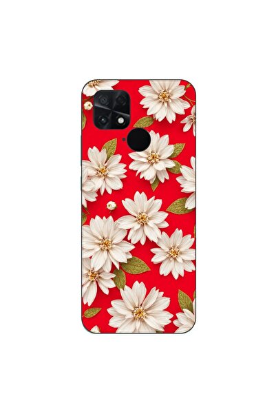 OEM Husa compatibila cu Xiaomi Poco C40 Silicon Gel Tpu Model White Flowers o...
