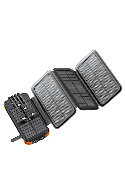 Shustar Güneş Enerjili Powerbank 20.000 mAh | Hızlı Şarj | LED Göstergeli | D...