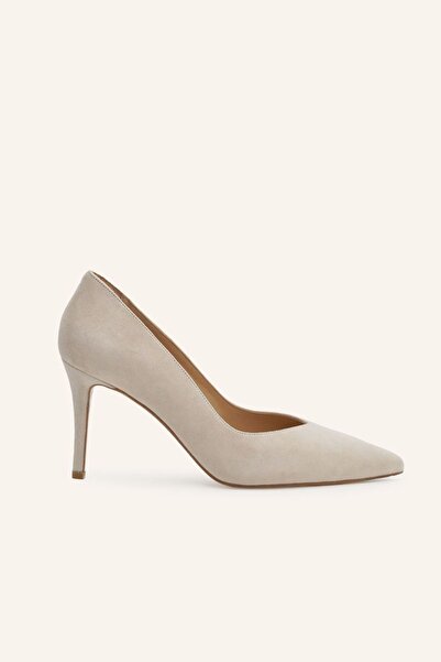 MARCATELLI Bej Süet Deri Stiletto