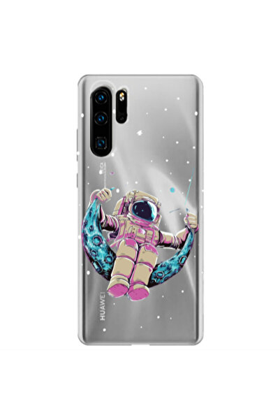 Other Huawei P30 Pro Astronaut swinging on the moon Transparent Silicone TPU ...