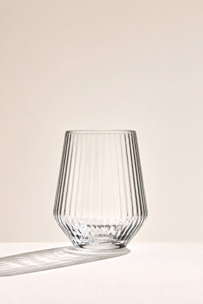 Paşabahçe Allegra Focus Striped Glass Water Cup 425 Cc 1 Piece