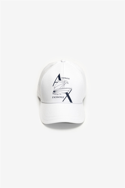 Armani Exchange Erkek Baseball Şapka Beyaz
