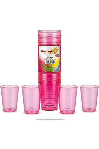 Sunny Your Bright choice Sunny Colored Reusable Plastic Cups 8oz – 25 PCS Tra...