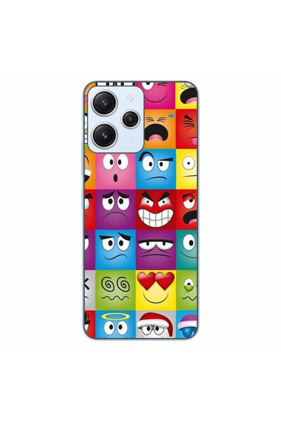 OEM Case compatible with Xiaomi Redmi 12 4G Silicone Gel Tpu Pattern Funny Faces