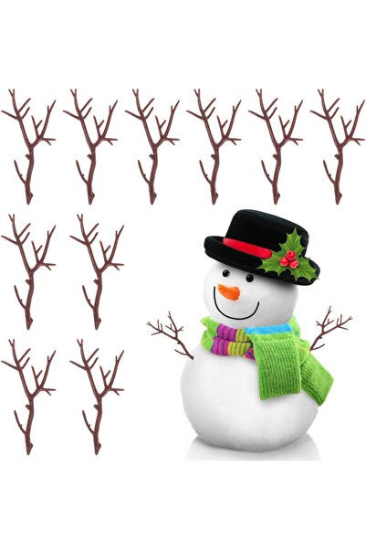 VICASKY 3D 10pcs 12cm Snowman Arm Branches for Crafts Reindeer Antler Accesso...