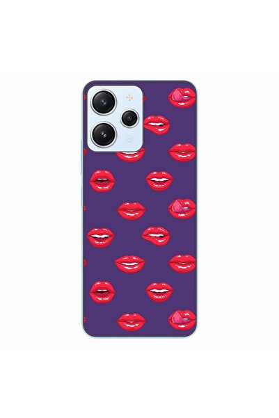 OEM Husa compatibila cu Xiaomi Redmi 12 4G Silicon Gel Tpu Model Buze Pattern