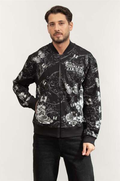 VERSACE JEANS COUTURE Fleece Pan Cab Curiosite Erkek Fermuarlı Sweatshirt Çok...