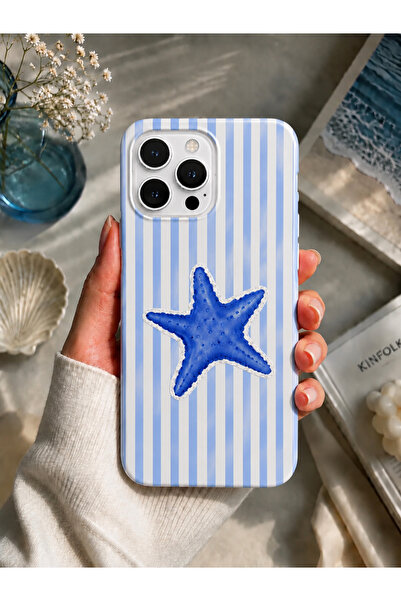 OVADA İphone 16 Pro Uyumlu Deniz Yıldızı Desenli Telefon Kılıfı