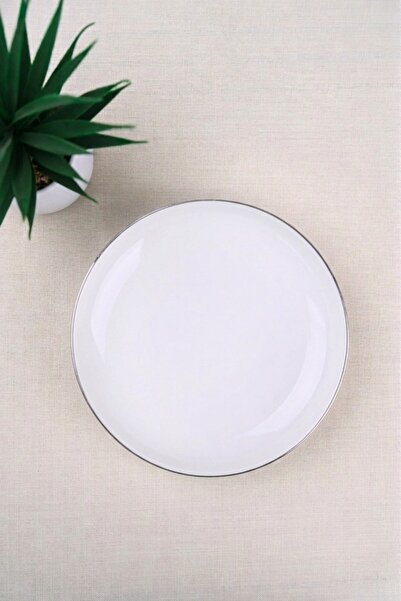 tabakevi Tabak Evi Porcelain Sofia Platinum Gilded Deep Plate 18.5cm 620Cc Si...
