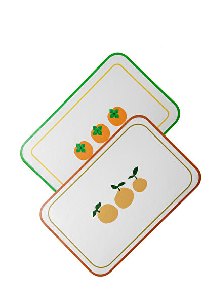 L&Wen 2Pcs PU Leather Table Mats Retro Light Luxury Printed Placemat 45.5*29.5cm