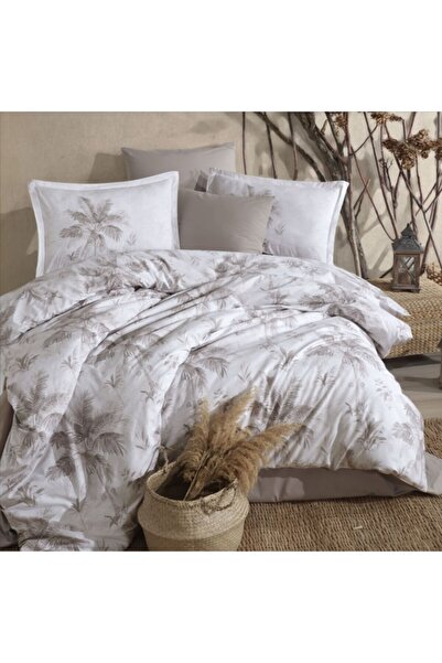 Clasy Single Ranforce Duvet Cover Set Loretto V1 Beige