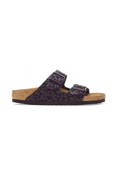 Birkenstock Arizona Bf Syn Leopard Siyah Kadın Terlik