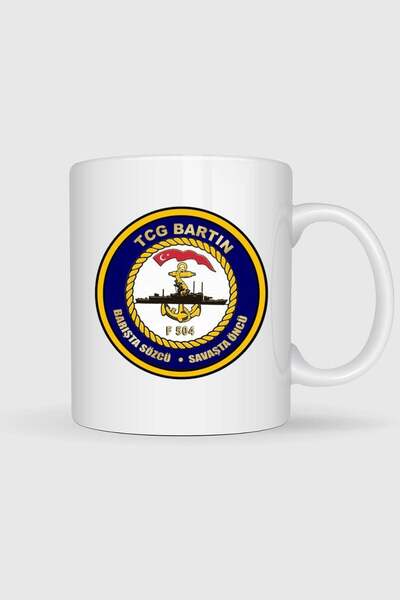Bahriyeli Collection كوب مطبوع عليه شعار Tcg Bartın