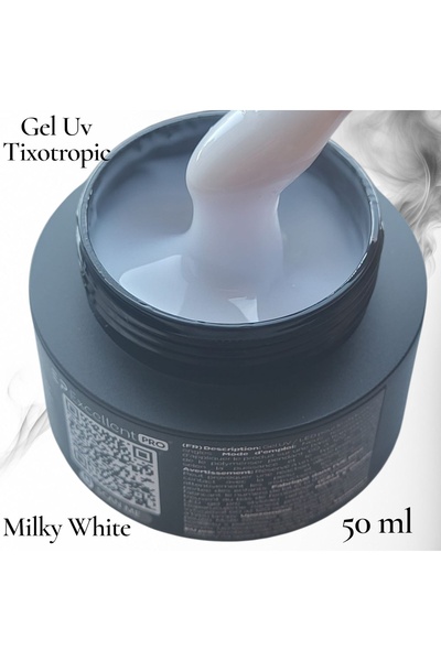 E-Unghii Gel UV tixotropic – Alb lăptos 50 ml