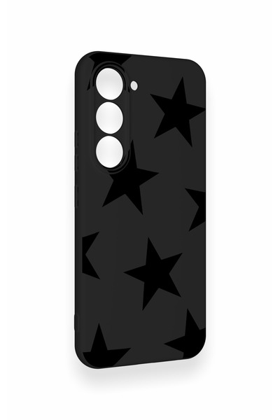 Vip Case Tecno Spark 40 Pro Uyumlu Siyah Star Desenli Silikon Kılıf